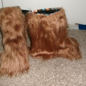 Faux Fur Brown Boot Covers